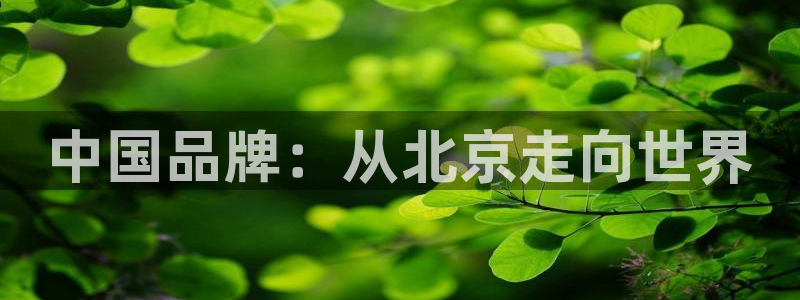 cq9传奇电子免费试玩：中国品牌：从北京走向世界